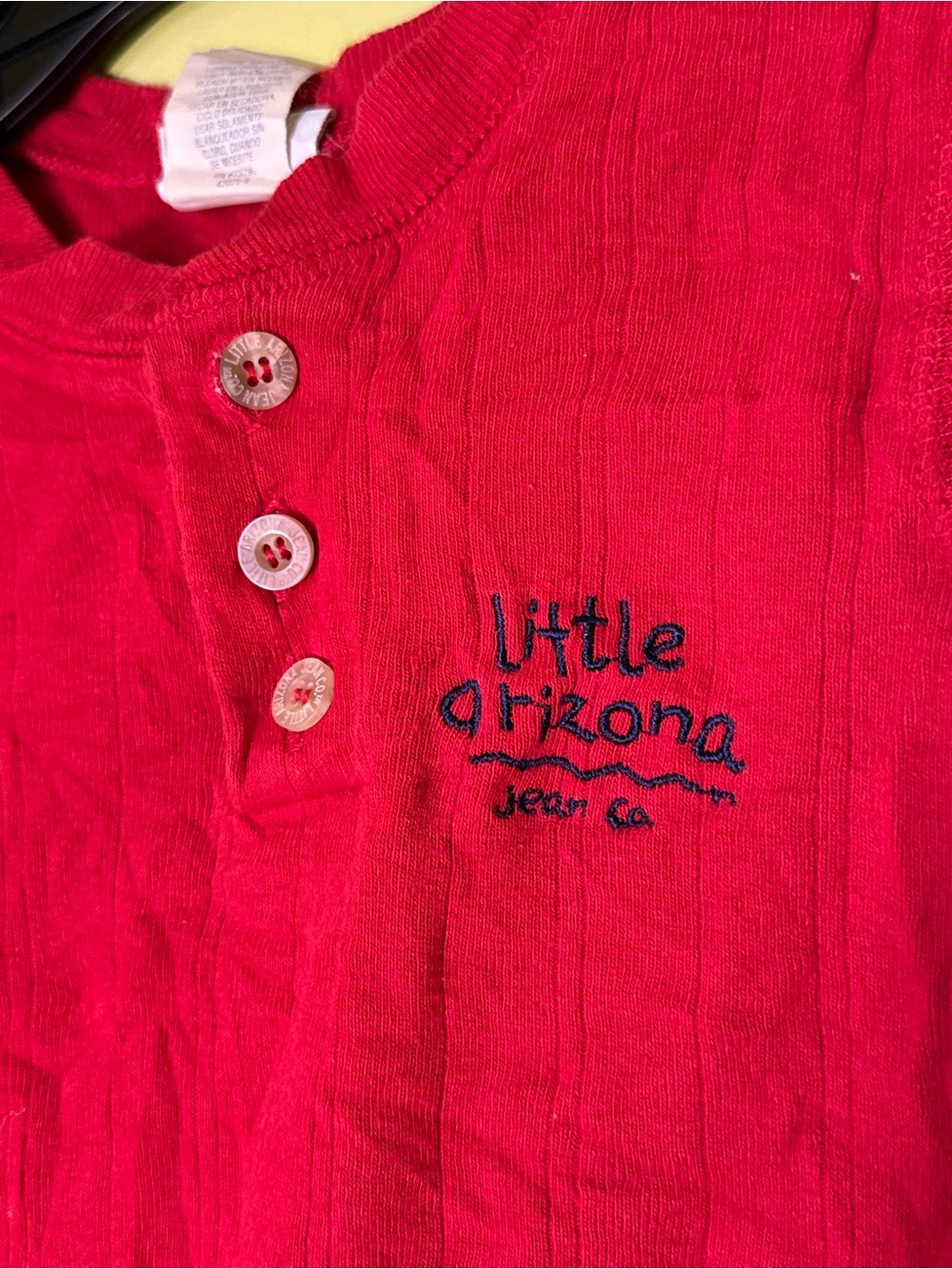 vintage 90s Little Arizona Jean Co. red baby bodysuit ❤️